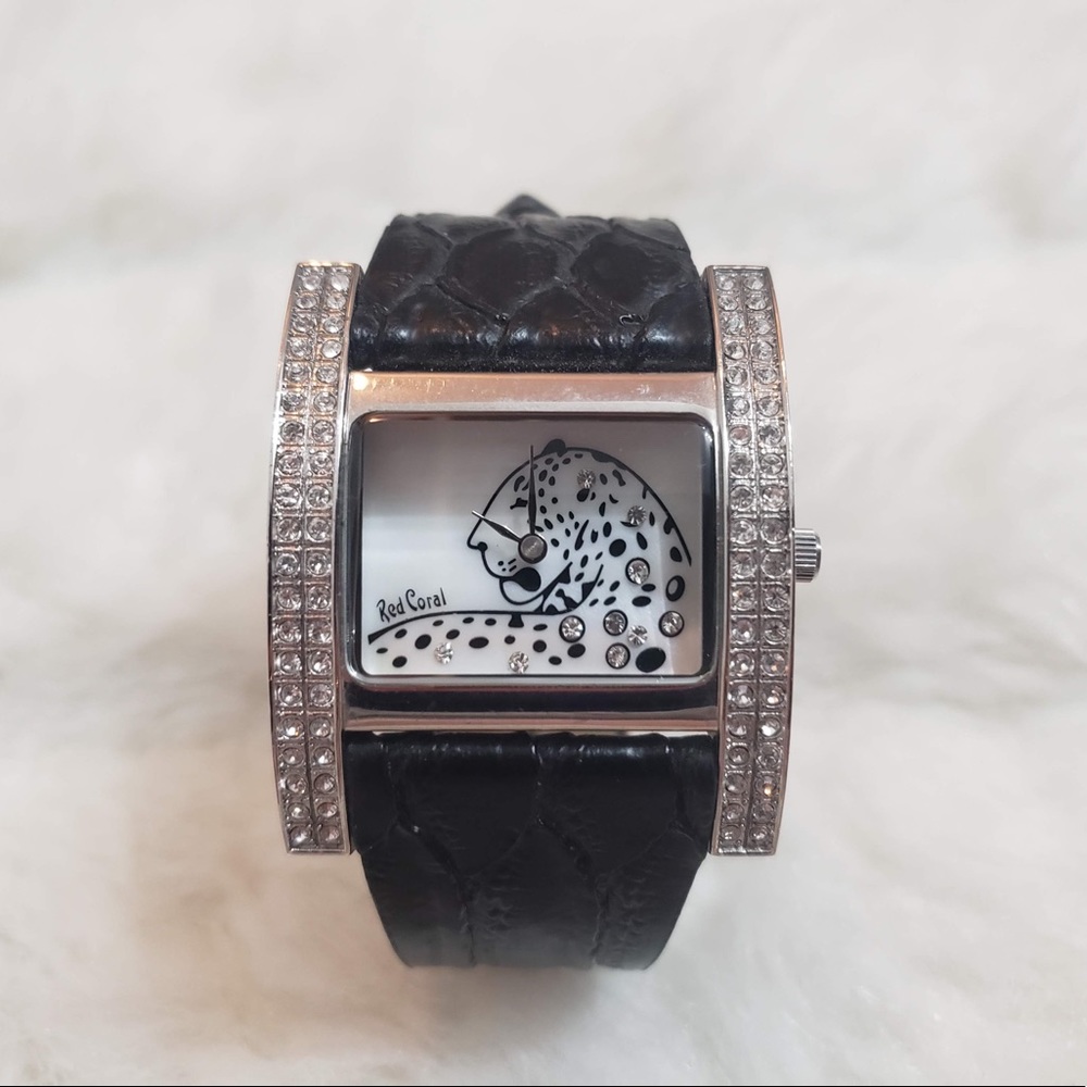 Red Coral Women’s Crystal Embellished Watch